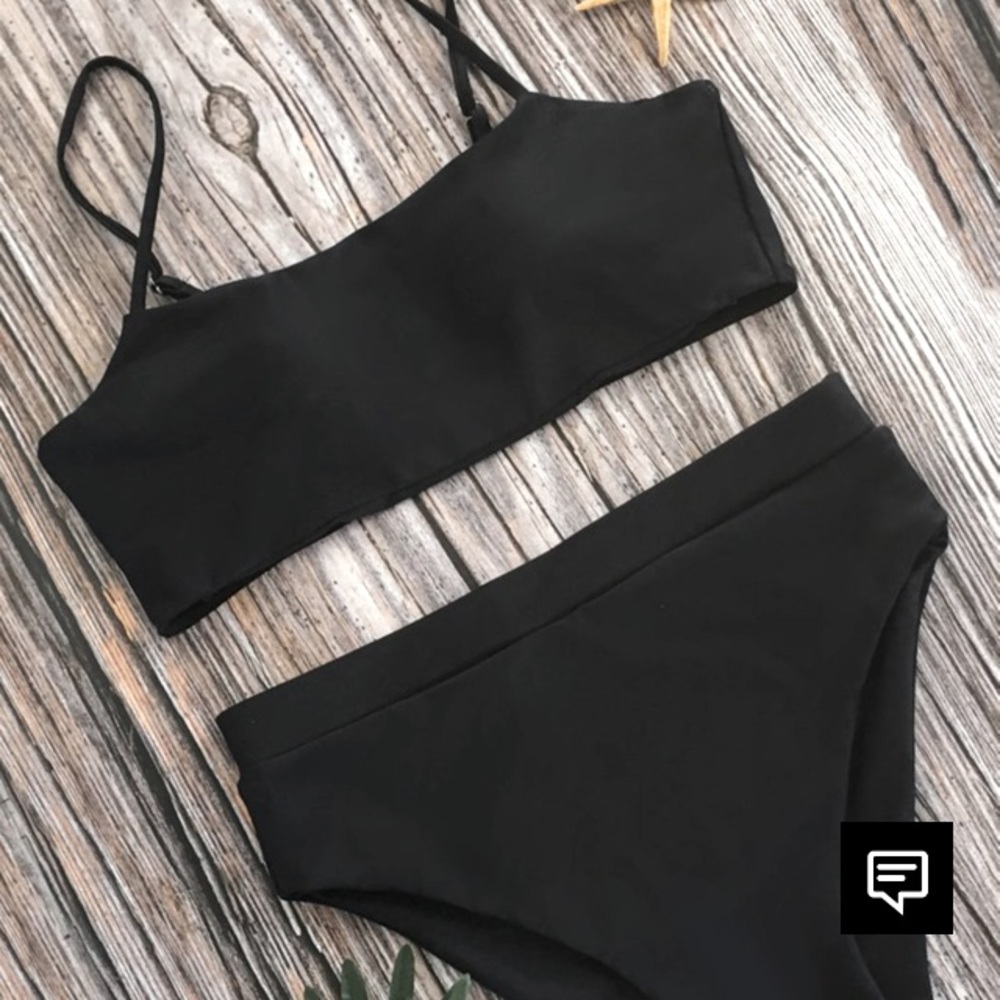 2pc black swim